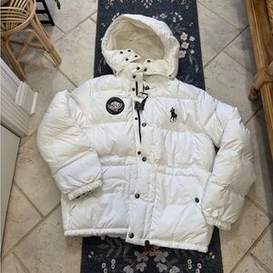 NWT Polo Ralph Lauren Men's Alpine World Cup Racing Down Hooded Puffer White$348